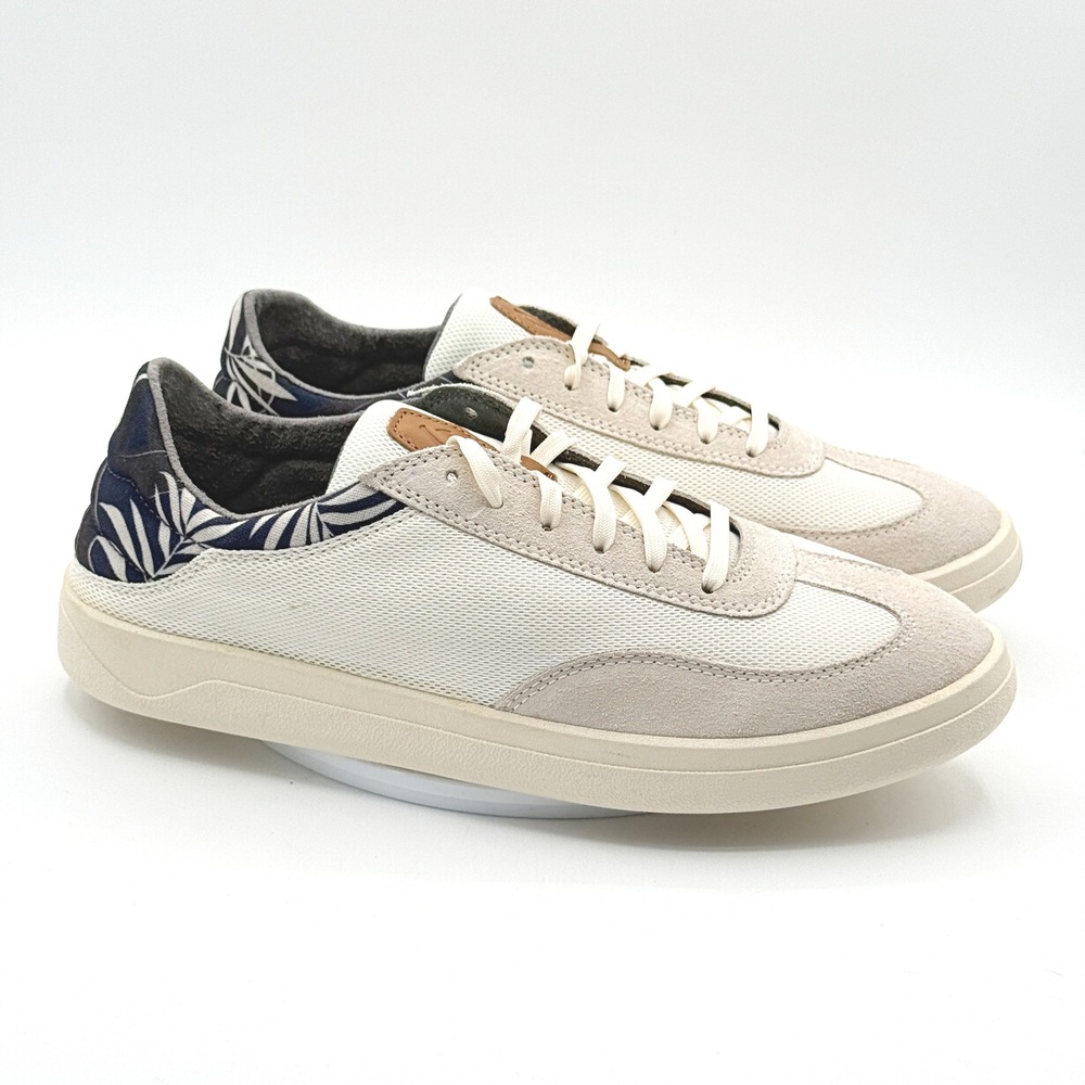Olukai Punini Sneakers White Blue Flowers / Mens Size 10 / New no box